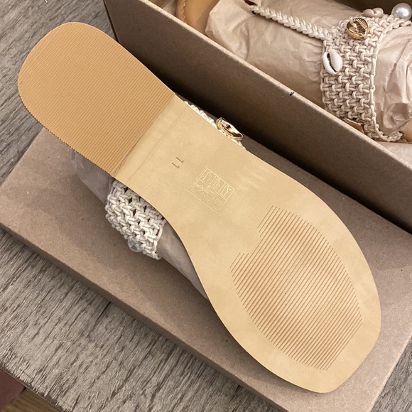 ANTHROPOLOGIE Salt + Umber Oceana Macrame Sandals Sz 10 - NIB!! - Picture 10 of 12